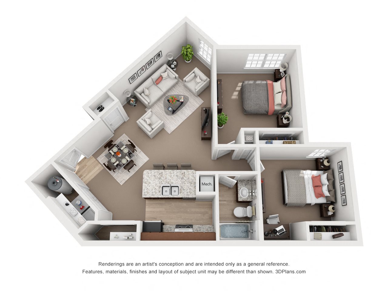 Ventura at Turtle Creek Apartments for rent in Rockledge, FL. Make this community your new home or visit other ConcordRENTS communities at ConcordRENTS.com. Two bedroom floor plan